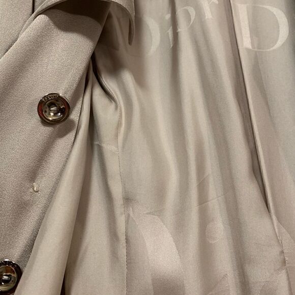 ❤️SOLD❤️S/S 2004 Christian Dior by John Galliano Silver Satin Trench Coat Jacket - Picture 13 of 16